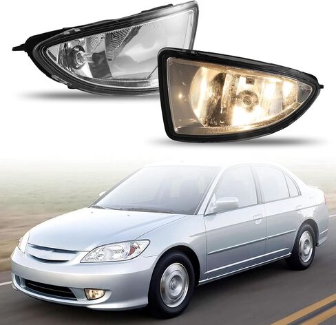Nixon Offroad Fog Lights for Honda Civic Coupe 2012-2013 Fog Lamp Set Driving Fog Light Assembly Replacement 1 Pair (Yellow Lens) in Saudi Arabia