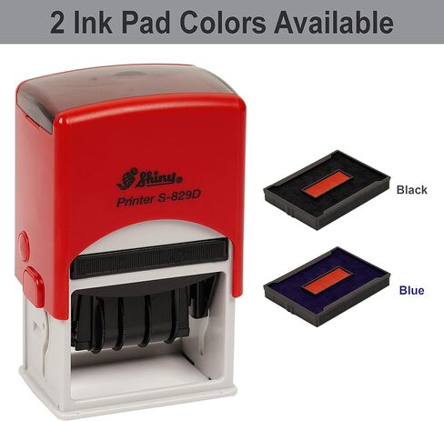 Self Inking Shiny Date Stamp with Checked & Initial Text Ofiice Stationery Rubber Stamper S-829D in Saudi Arabia