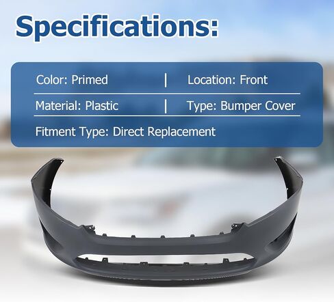 WFLNHB Plastic Front Bumper Cover Upper Primed Replacement for Fusion 2010-2012 FO1000650 AE5Z17D957BAPTM in Saudi Arabia