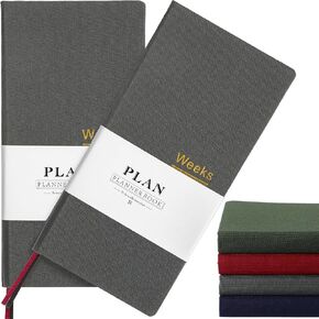 1 Pcs Weeks Planner Gift for Christmas, A6 / 3.9x7.4 inch Portable Planner Undated Pocket Size Calendar Year Month Week Mini Slim Notebook Journal Schedule for Traveler Office (Olive Green) in Saudi Arabia