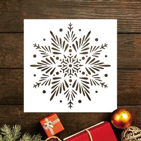 12x12 inch Large Snowflake Stencil Reusable, Christmas Snowflake Stencil for Painting on Journal, Greeting Card, Gift Box, Windows, Home Decor, Wall Art Designs in Saudi Arabia