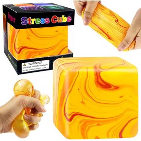 Fidget Cube Squishy Toys , Squeeze Stress Balls for Kids, Adults Squishies Anxiety Relief Maltose Ball, Ice Squishys Sugar Sensory Toy for ADHD Autism, Novel Design Colorful Fidgets Cubes (Green) in Kuwait