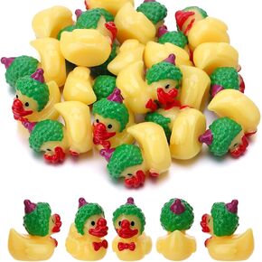 50 Pcs Clown Duck Figurines, Funny Circus Clown Figure Doll, Duck Dress up Clown Statues for Holiday Ornaments Display Party Favors Table Desk Cake Toppers Decor in Saudi Arabia
