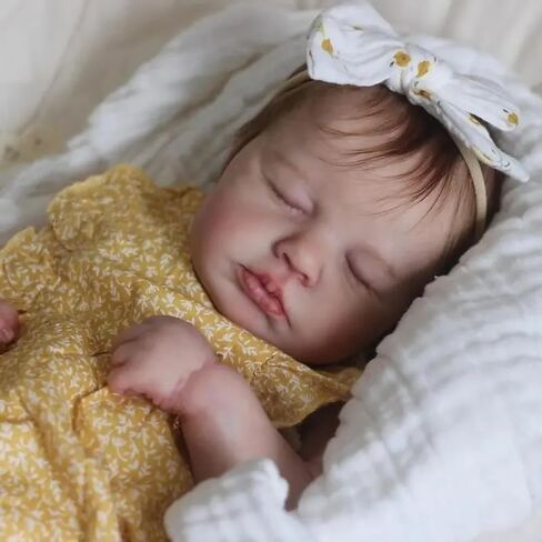 Anano Lifelike Reborn Baby Dolls Silicone Full Body Girls 20 Inch Squishy Silicone Babies That Looks Like Real Newborn Reborn Toddler Dolls Anatomically Correct Realistic Infant for Kids 3+ in Saudi Arabia