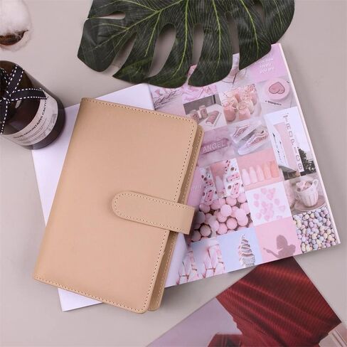 Start of School A6 Binder Zipper Bag Macaron Notebook Macaron Book Cash Color Leather Budget Loose-Leaf Zipper Bag Binder(China) in Saudi Arabia