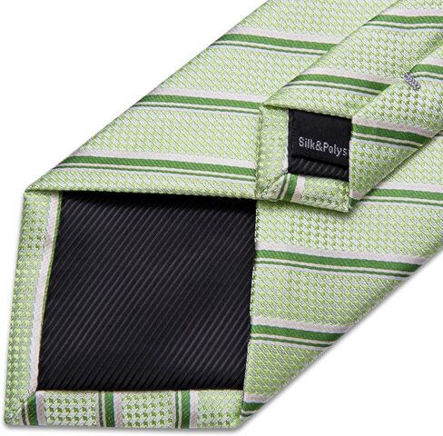 DiBanGu Mens Tie Set Silk Plaid Striped Necktie Woven Pocket Square and Cufflinks Tie Clip Set Formal Wedding in Kuwait