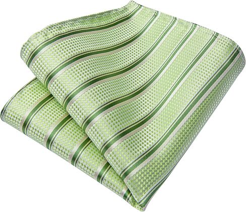 DiBanGu Mens Tie Set Silk Plaid Striped Necktie Woven Pocket Square and Cufflinks Tie Clip Set Formal Wedding in Kuwait