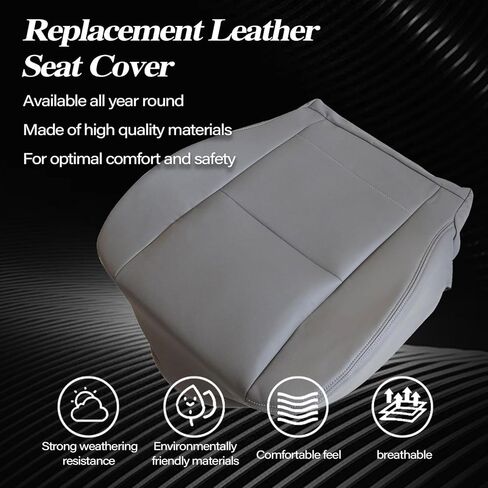 SecosAutoparts 6 قطع غطاء المقعد الأمامي والسفلي والعلوي وغطاء مسند الذراع رمادي متوافق مع Toyota Sequoia Tundra 2000 2001 2002 2003 2004 2005 2006 2007 in Saudi Arabia