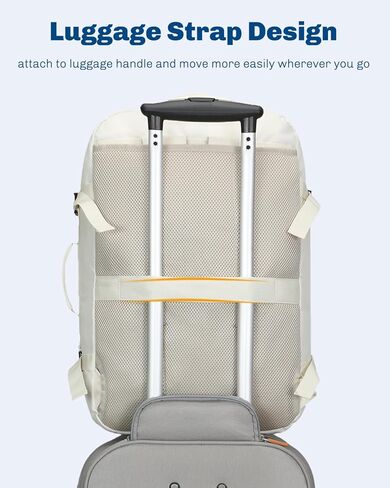 حقيبة ظهر Hynes Eagle Carry on 38L حقيبة ظهر كبيرة للسفر للنساء معتمدة من الطيران لعطلة نهاية الأسبوع حقيبة كمبيوتر محمول للرجال 15 بوصة أسود 2023 in Kuwait