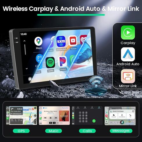 Roinvou 8 Cores 4+64G Android Car Radio for Jeep Grand Cherokee 2004-2007 (LHD), 10.1" Touch Screen Carplay Android Auto with 32EQ Bluetooth WiFi GPS Navigation Mirror Link Backup Camera in Saudi Arabia
