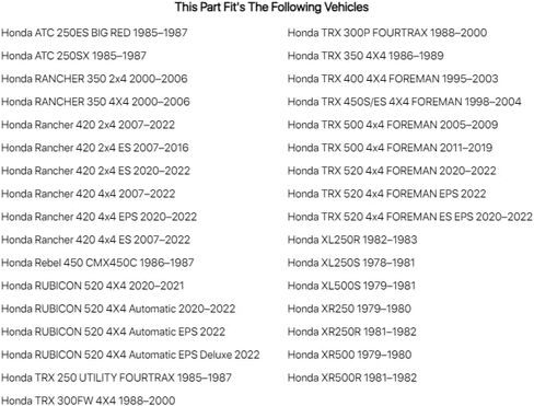 مجموعة ألواح الاحتكاك Tusk Clutch Kit متوافقة فقط مع Honda Rancher 420 4x4 2007-2026 in Saudi Arabia