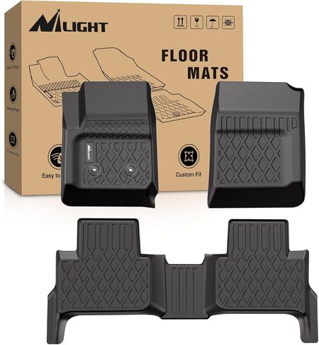 Nilight TPE Floor Mats for 2021 2022 2023 2024 Chevrolet Tahoe/GMC Yukon/Cadillac Escalade with Bench Seating,All Weather Custom Fit Heavy Duty Floor Liners in Saudi Arabia