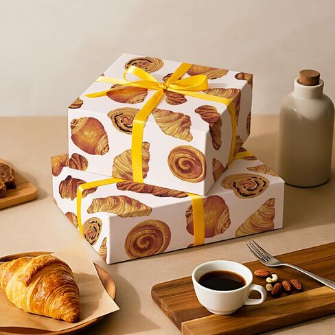 WRAPAHOLIC Bread Wrapping Paper Roll - Mini Roll - 17 Inch x 16.5 Feet - French Croissant Bread Bakery Wrapping Paper for Birthday, Baking Lover, Baby Shower, Tea Party in Saudi Arabia