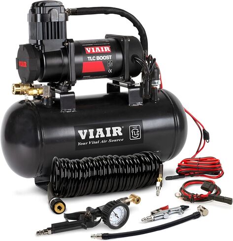 VIAIR TLC PLUS Portable Automatic Air Compressor Kit, Tire Inflator for Off Road, Overland, RV, Bike, Automotive Tire Inflation up to 31", Tubeless compatible, 120 PSI Rated (00190) in Kuwait