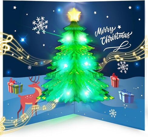 Christmas Cards, MUSIC & LIGHTS Pop-up 3D Merry Christmas Card, Nativity of Jesus Christmas Card, Christmas Gifts for Women Men Kids Mom Dad, Christmas Greeting Card with Envelopes in Saudi Arabia