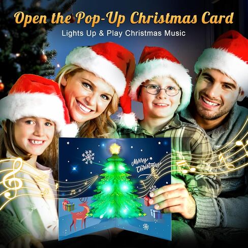 Christmas Cards, MUSIC & LIGHTS Pop-up 3D Merry Christmas Card, Nativity of Jesus Christmas Card, Christmas Gifts for Women Men Kids Mom Dad, Christmas Greeting Card with Envelopes in Saudi Arabia
