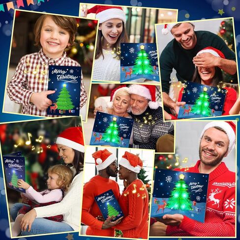 Christmas Cards, MUSIC & LIGHTS Pop-up 3D Merry Christmas Card, Nativity of Jesus Christmas Card, Christmas Gifts for Women Men Kids Mom Dad, Christmas Greeting Card with Envelopes in Saudi Arabia