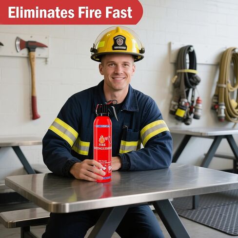 4 Pack ABC Fire Extinguishers for Home & Vehicle, 600ml Dry Chemical Fire Extinguisher with Mounting Bracket – Ideal for Kitchen, Car, Boat, RV & Business Safety in Saudi Arabia