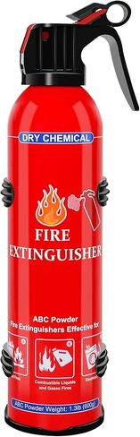 4 Pack ABC Fire Extinguishers for Home & Vehicle, 600ml Dry Chemical Fire Extinguisher with Mounting Bracket – Ideal for Kitchen, Car, Boat, RV & Business Safety in Saudi Arabia