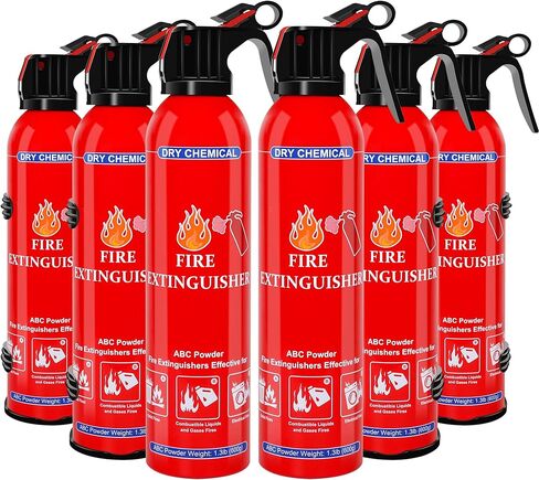 4 Pack ABC Fire Extinguishers for Home & Vehicle, 600ml Dry Chemical Fire Extinguisher with Mounting Bracket – Ideal for Kitchen, Car, Boat, RV & Business Safety in Saudi Arabia
