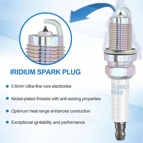 9029 Automotive Replacement Spark Plugs Nickel Pack of 4 for Nissan for Altima 2007-2013 for Rogue 2008-2013 for Rogue Select 2014-2015 for Sentra 2007-2019 Replaces 22401-JA01B in Kuwait