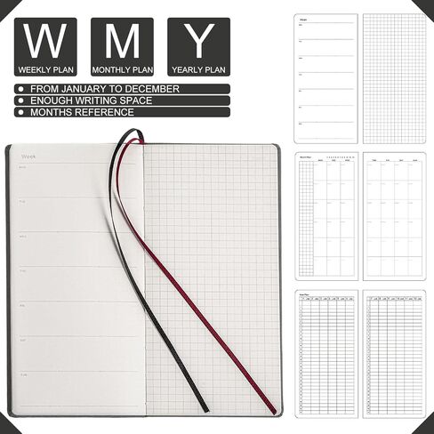 1 Pcs Weeks Planner Gift for Christmas, A6 / 3.9x7.4 inch Portable Planner Undated Pocket Size Calendar Year Month Week Mini Slim Notebook Journal Schedule for Traveler Office (Olive Green) in Saudi Arabia