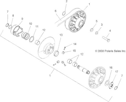 Polaris Spring، أبيض/أصفر، قطعة OEM الأصلية 7041635، الكمية 1 in Kuwait