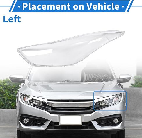 ACROPIX Headlight Lens Cover Headlight Headlamp Lense Clear Lens Cover for Hyundai Elantra 2011-2016 Clear PC 1 Pcs Front Left Car in Saudi Arabia