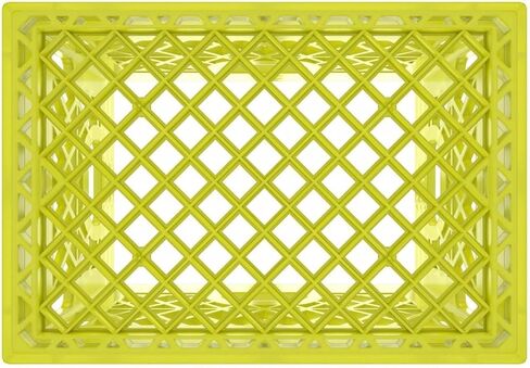 Heavy Duty Plastic Storage Milk Crate 24QT, Square Lattice Design, Stackable Utility Organizer Bin 6 gallons Made in USA (Orange) in Saudi Arabia