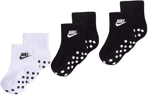 Nike Toddler Gripper Ankle Socks 3 Pairs, 12-24 Months, Pink/White in Saudi Arabia