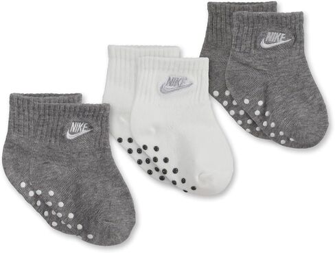 Nike Toddler Gripper Ankle Socks 3 Pairs, 12-24 Months, Pink/White in Saudi Arabia