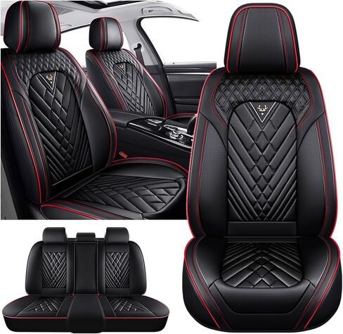 Car Seat Covers for Hummer H3 2006-2010, Waterproof Nappa Leather Car Seat Protector, Comfortable and Anti-Slip Car Seat Cover&Accessories(5 Seats/Gray Black) in Saudi Arabia