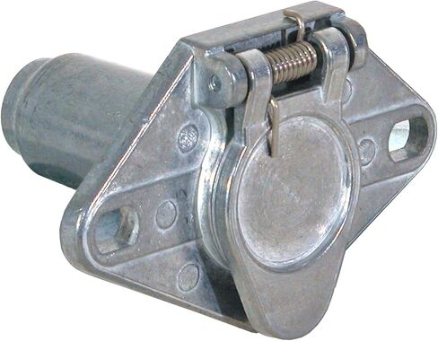 Buyers Products TC2061 6-Way Die-Cast Metal Trailer Connector, Trailer Side Connector, 6 Round Pin Style, Spring Style Cable Guard, Truck & Trailer Accessories in Saudi Arabia