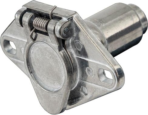 Buyers Products TC2061 6-Way Die-Cast Metal Trailer Connector, Trailer Side Connector, 6 Round Pin Style, Spring Style Cable Guard, Truck & Trailer Accessories in Saudi Arabia