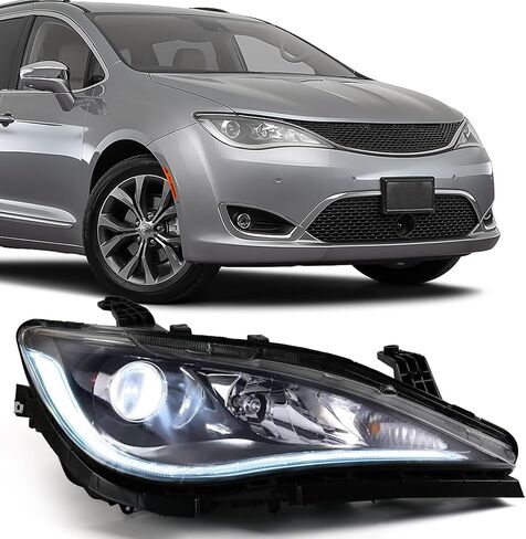 Halogen Headlights Assembly Compatible with Chrysler Pacifica 2018 2019 2020 Front Head Lights Lamps Left Driver Side LH OME 68370845AA CH2518153 in Saudi Arabia