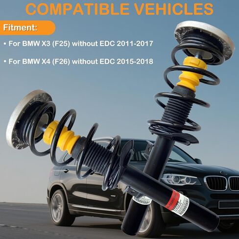 مجموعة دعامات ممتص الصدمات الخلفية مع VDC لسيارات BMW F06 F10 F11 F12 F13 F18 2WD xDrive، لسيارات BMW 528i 535i 550i 2011-2016، لسيارات BMW 640i 650i 2013-2019 33526784015 33526784019 يسار & صحيح in Kuwait
