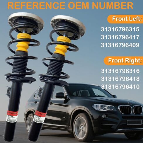 مجموعة دعامات ممتص الصدمات الخلفية مع VDC لسيارات BMW F06 F10 F11 F12 F13 F18 2WD xDrive، لسيارات BMW 528i 535i 550i 2011-2016، لسيارات BMW 640i 650i 2013-2019 33526784015 33526784019 يسار & صحيح in Kuwait