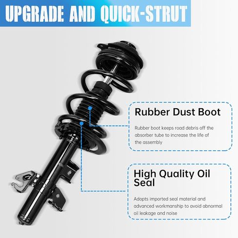 مجموعة الدعامات الأمامية مع استبدال ممتص الصدمات الربيعي الملفوف لسيارة جيب شيروكي 2014-2022 FWD 13611 13612 مجموعة من 2 in Kuwait