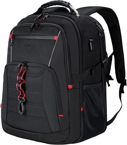 KROSER Travel Laptop Backpack 17.3 inch XL Computer Backpack Stylish College Backpack with RFID Pockets USB Charging Port REFLECTIVE STRIPS Water-Repellent Day pack for Business/Men in Kuwait