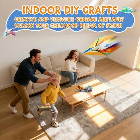 25 Designs Paper Airplane Kit for Kids Ages 6-12, Paper Airplane Book, 75 Sheets Colorful Origami Paper with Gift Ready Box, Creative Gifts for Boys & Girls in Saudi Arabia