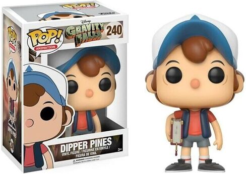 Funko Gravity Falls POP! Animation Dipper Pines Vinyl Figure #240 [Regular Version], Styles May Vary, Multicolor, Standard (12373) in Saudi Arabia