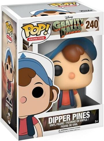 Funko Gravity Falls POP! Animation Dipper Pines Vinyl Figure #240 [Regular Version], Styles May Vary, Multicolor, Standard (12373) in Saudi Arabia
