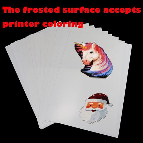 أوراق دينك المنكمشة القابلة للطباعة بنفث الحبر، عدد 50، أوراق بلاستيكية بيضاء قابلة للطباعة للطابعة النافثة للحبر والأنشطة اليدوية اليدوية وهدايا عيد الأم in Kuwait