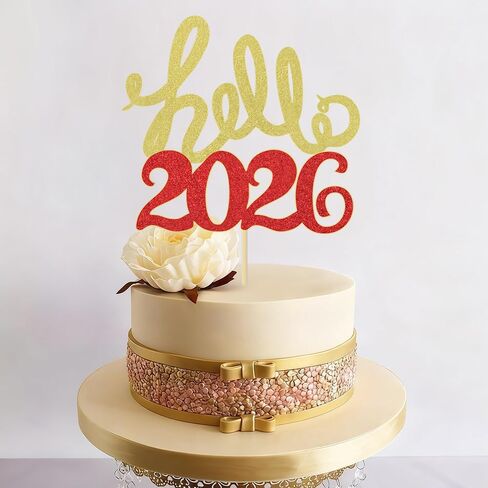 Happy New Year Cake Topper，New Year's Eve,Christmas,Happy Holidays Party Decorations ，Cheers to 2024 Cake Toppers ，2024 Happy New Year Party Decorations. (4) in Saudi Arabia