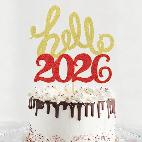 Happy New Year Cake Topper，New Year's Eve,Christmas,Happy Holidays Party Decorations ，Cheers to 2024 Cake Toppers ，2024 Happy New Year Party Decorations. (4) in Saudi Arabia