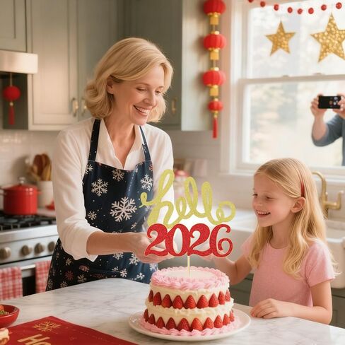 Happy New Year Cake Topper，New Year's Eve,Christmas,Happy Holidays Party Decorations ，Cheers to 2024 Cake Toppers ，2024 Happy New Year Party Decorations. (4) in Saudi Arabia