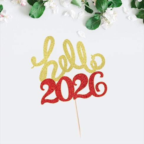 Happy New Year Cake Topper，New Year's Eve,Christmas,Happy Holidays Party Decorations ，Cheers to 2024 Cake Toppers ，2024 Happy New Year Party Decorations. (4) in Saudi Arabia