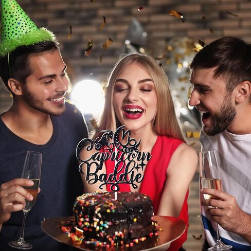 غلاف كعكة برج الجدي بادي، ديكور عيد ميلاد كبير للطاقة، 12 كوكبة زودياك لتزيين الحفلات (ذهبي) in Kuwait