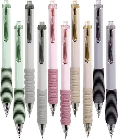 10pcs Cute Pink Rose Retractable Pens 0.5mm Black Ink Writing Pens Smooth Writing Office School Supplies for Women Men(Pink Rose 10pcs) in Saudi Arabia