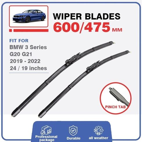 Front Wiper Blade Brushes Compatible with BMW 3 Series G20 G21 2019 2020 2021 2022 2023 Accessories Windshield 318d 320i 320d 340i 330i 330e (Color : RHD, Size : Sedan G20) in Saudi Arabia